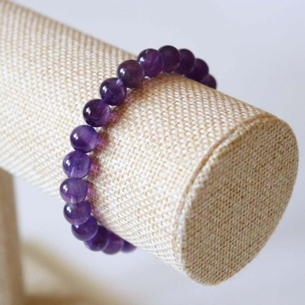 Bracelet en pierres violette