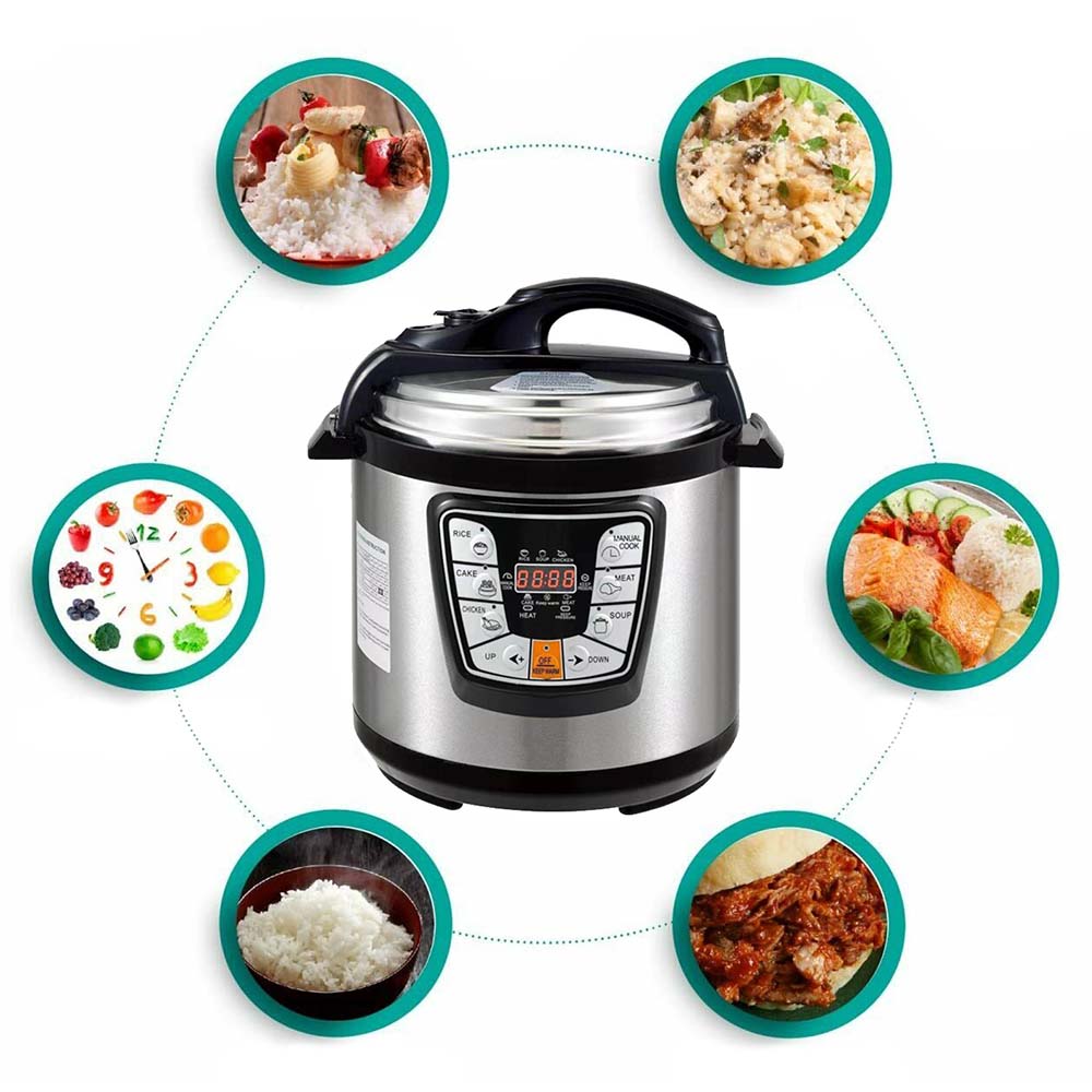 Slow cooker, multifunkčný tlakový hrniec, 6L