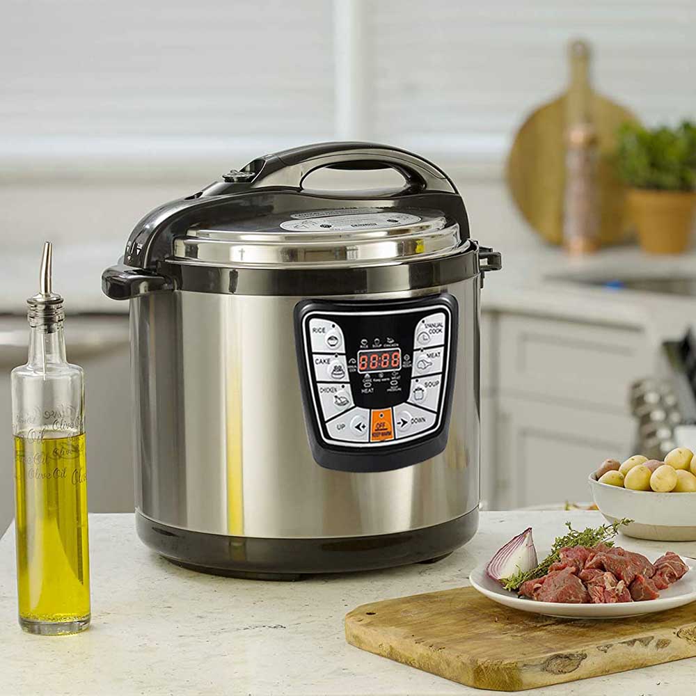 Slow cooker, multifunkčný tlakový hrniec, 6L